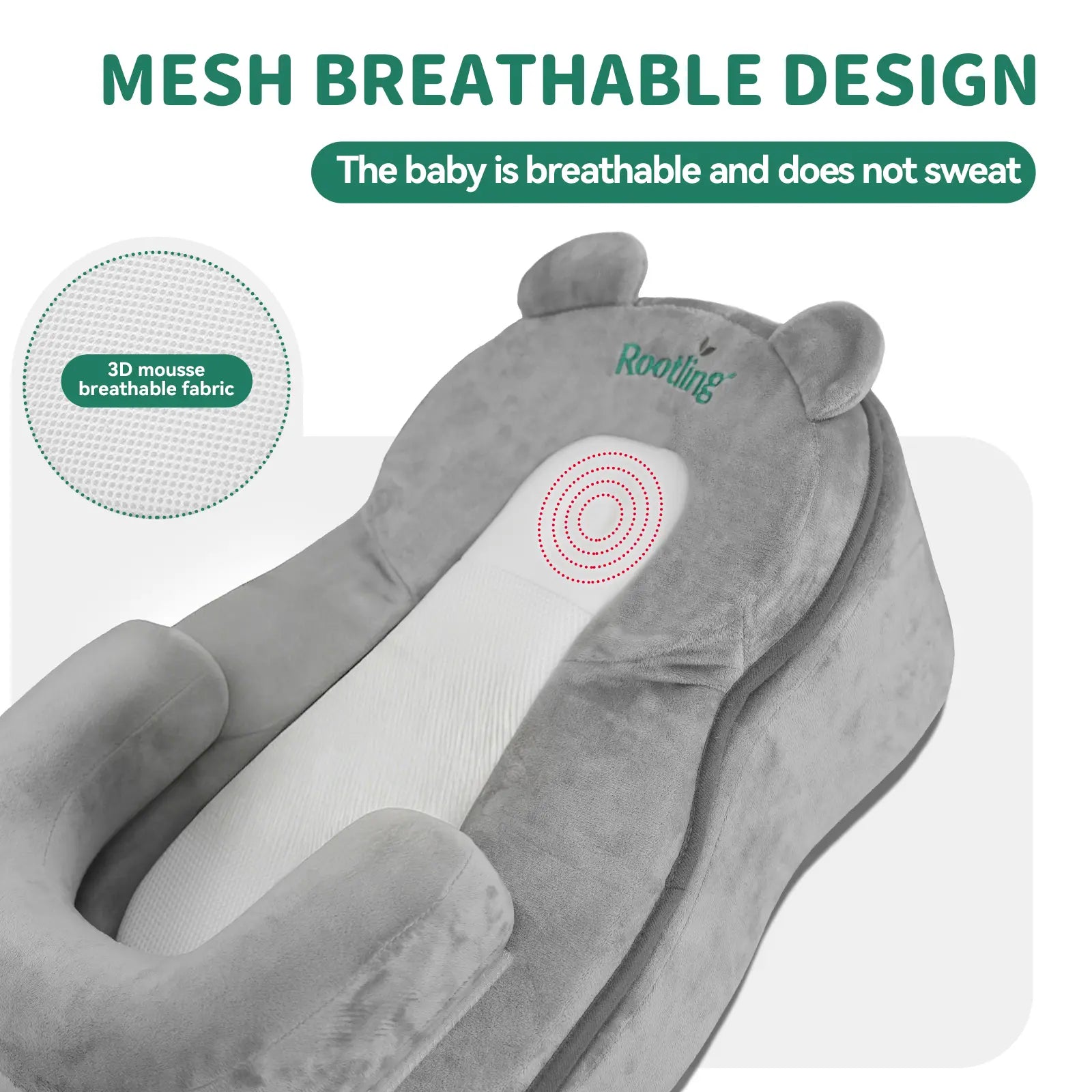 Experience Ultimate Comfort with the Rootling 2-In-1 Baby Nursing Pillow - Adjustable Wedge and Footrest for Effortless Feeding Support!