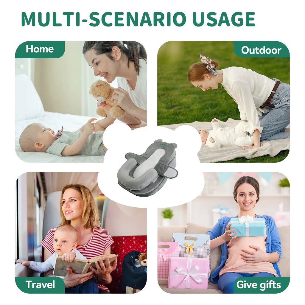 Experience Ultimate Comfort with the Rootling 2-In-1 Baby Nursing Pillow - Adjustable Wedge and Footrest for Effortless Feeding Support!