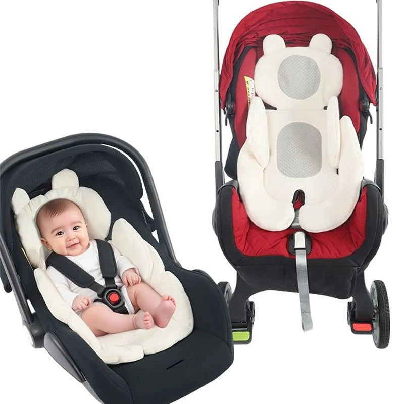 Baby Stroller Seat Cushion Double-sided Safety Seat Pad Thick Warm Universal Child Cart Hand Basket Mat Stroller Accessories