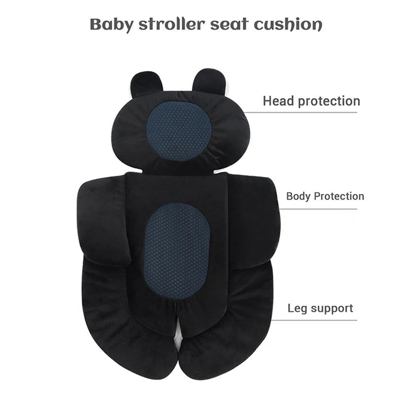Baby Stroller Seat Cushion Double-sided Safety Seat Pad Thick Warm Universal Child Cart Hand Basket Mat Stroller Accessories