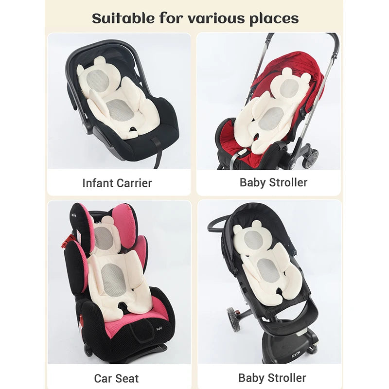 Baby Stroller Seat Cushion Double-sided Safety Seat Pad Thick Warm Universal Child Cart Hand Basket Mat Stroller Accessories